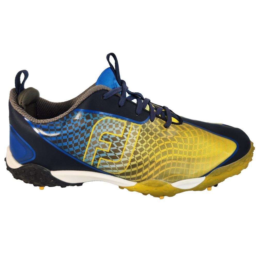 FootJoy Freestyle 2.0 Spiked Golf Shoes Men's 12 M Blue Yellow FJ 57346 NWOB